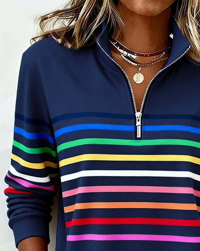 SUDADERA DE MODA CON ARCOIRIS