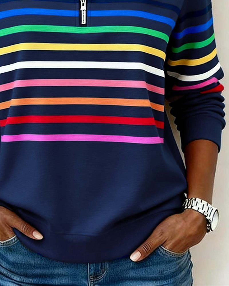 SUDADERA DE MODA CON ARCOIRIS