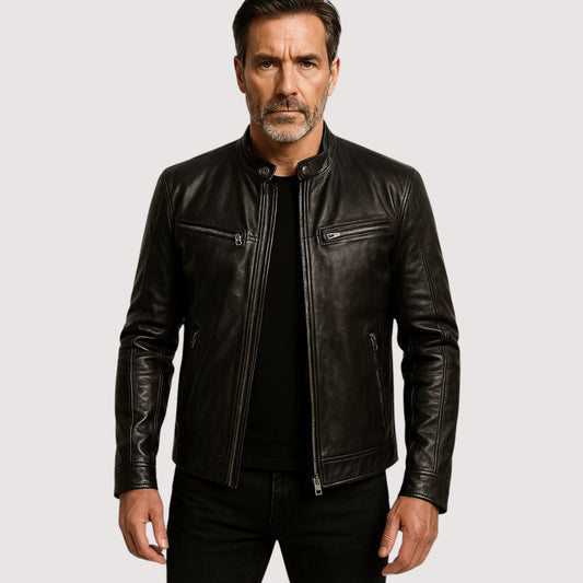 Chaqueta de cuero para hombre