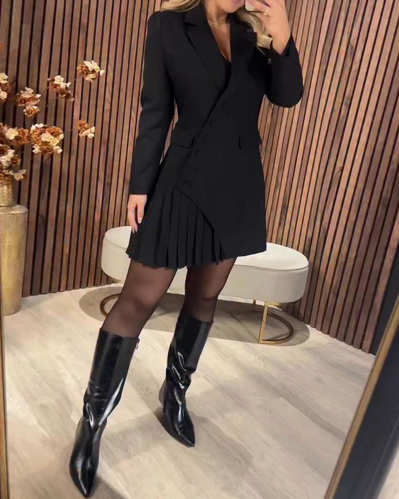 VESTIDO ESTILO CHAQUETA CON SOLAPA