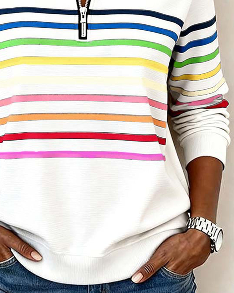 SUDADERA DE MODA CON ARCOIRIS