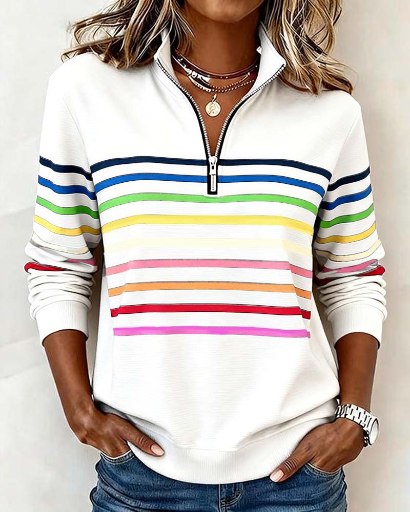 SUDADERA DE MODA CON ARCOIRIS