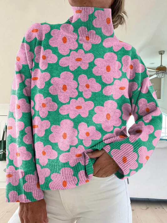 Lucía – Jersey de cuello alto artistico