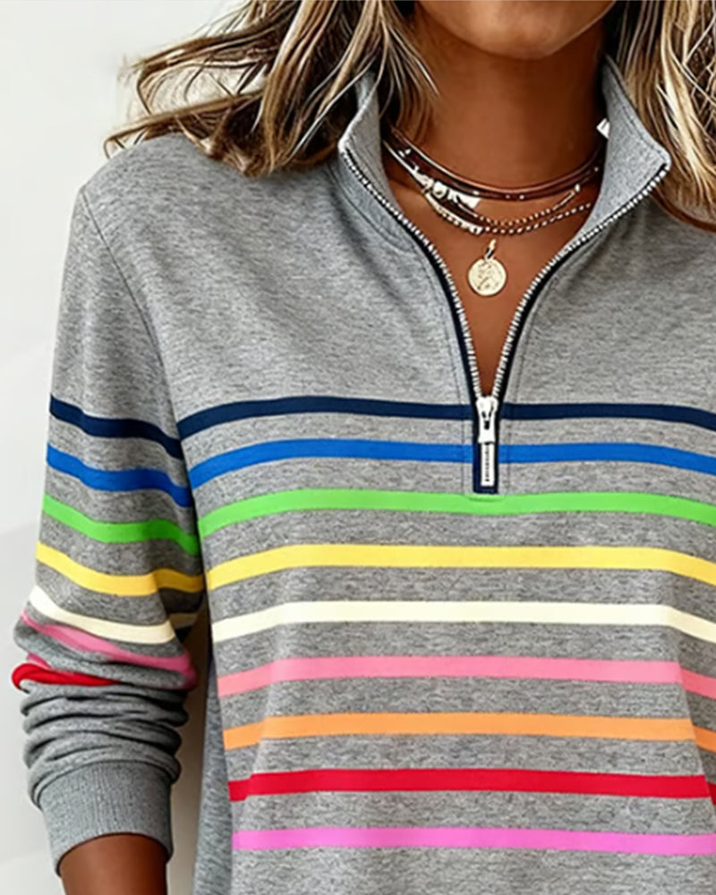 SUDADERA DE MODA CON ARCOIRIS