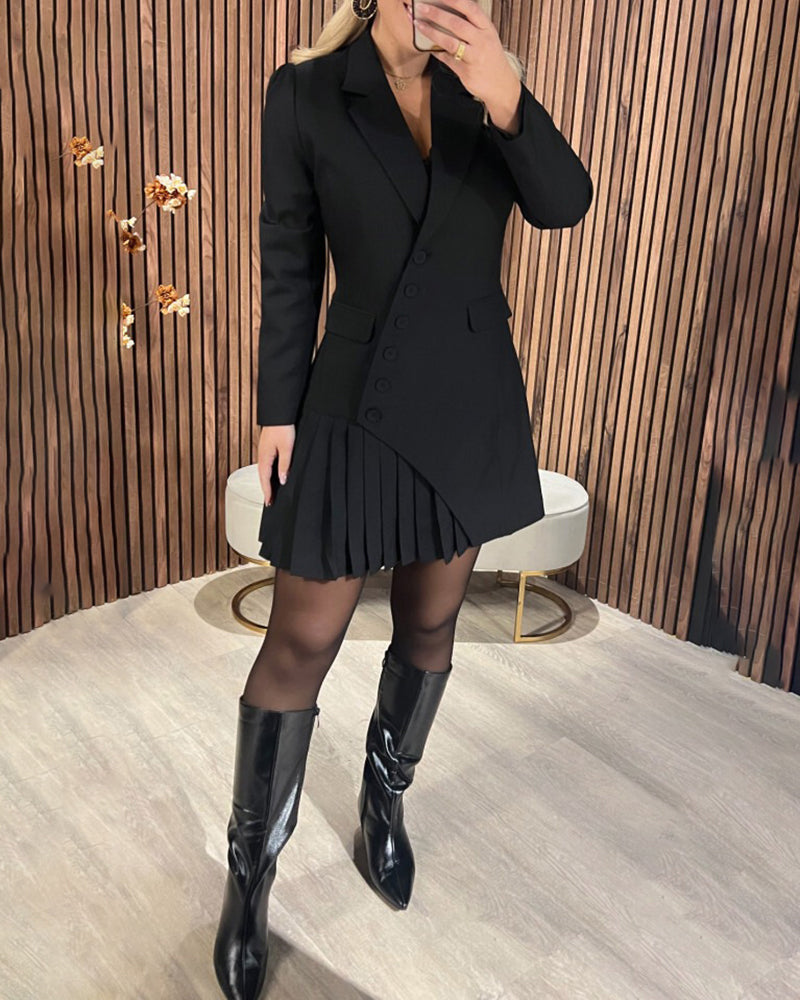 VESTIDO ESTILO CHAQUETA CON SOLAPA