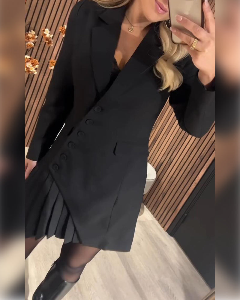 VESTIDO ESTILO CHAQUETA CON SOLAPA